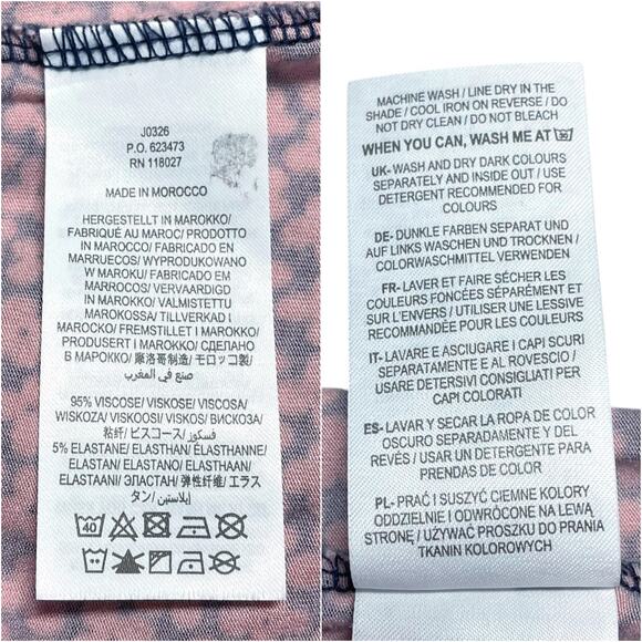 BODEN Amelie Soft Stretch Jersey Dress in Navy Blue & Pink Daisy Print Size 14 - Picture 8 of 8